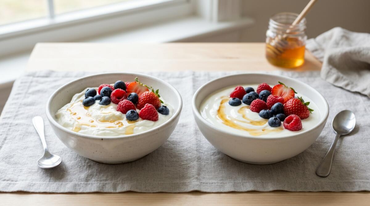 Jogurt grecki vs zwykły: Porównanie wartości odżywczych i zastosowań