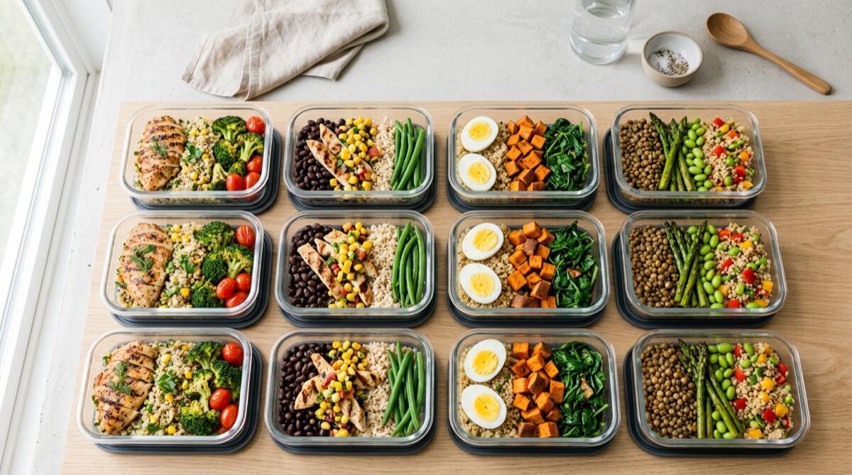 Meal prep wysokobiałkowy poniżej 500 kcal: Przepisy i porady na cały tydzień